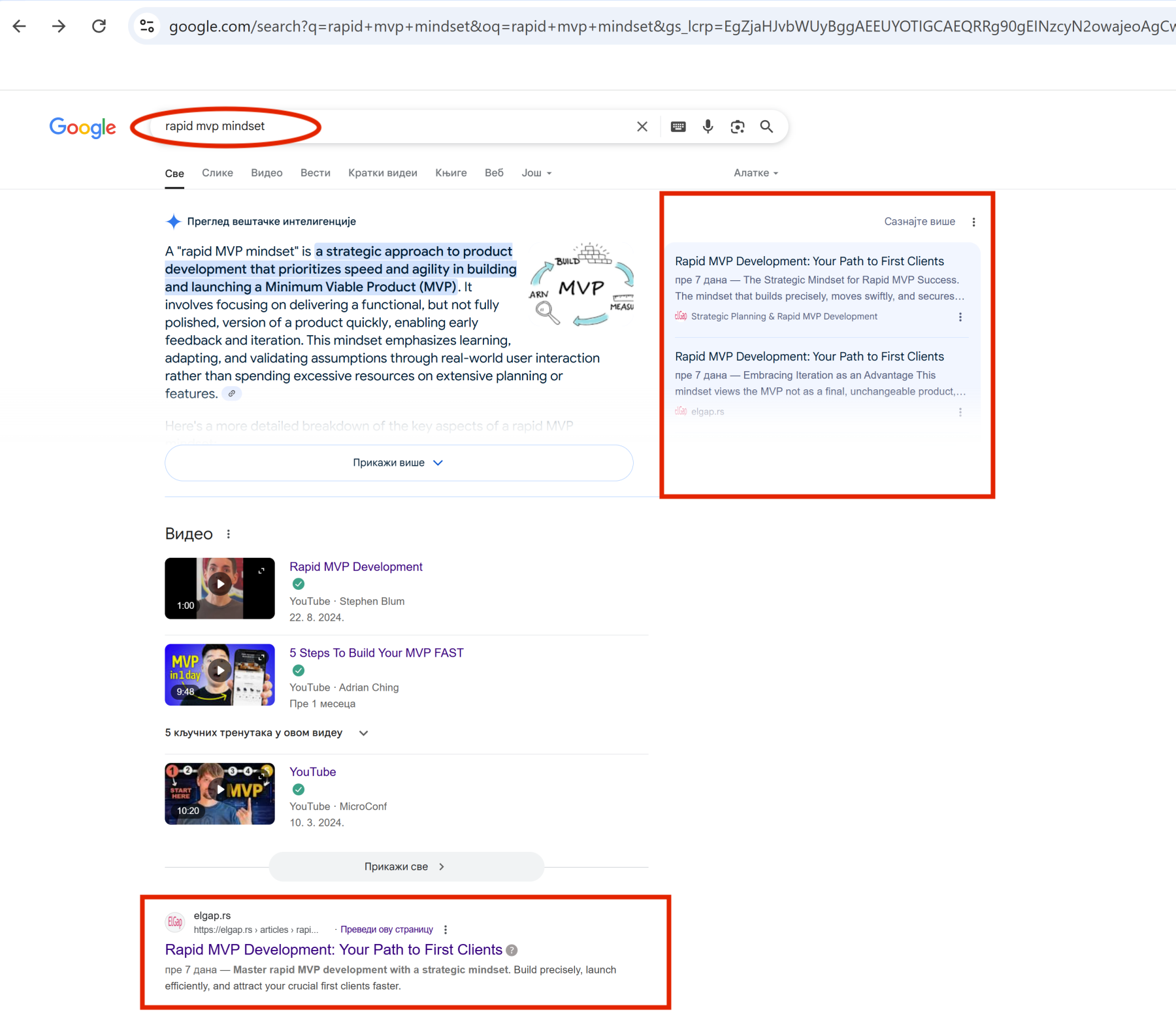 The ElGap Story: How Our 'Rapid MVP Mindset' Hit Google #1